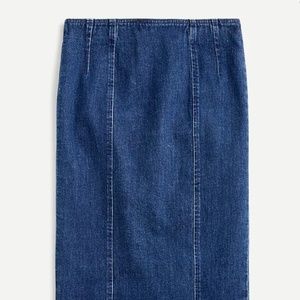 J Crew Denim Pencil Skirt in Blue Horizon Wash